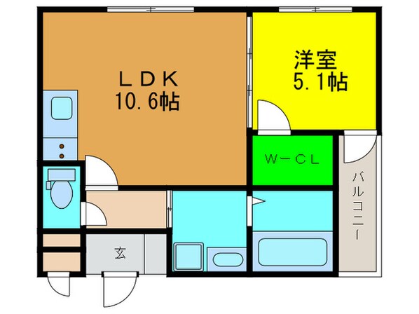 ﾌｼﾞﾊﾟﾚｽ平野Ⅱ番館の物件間取画像